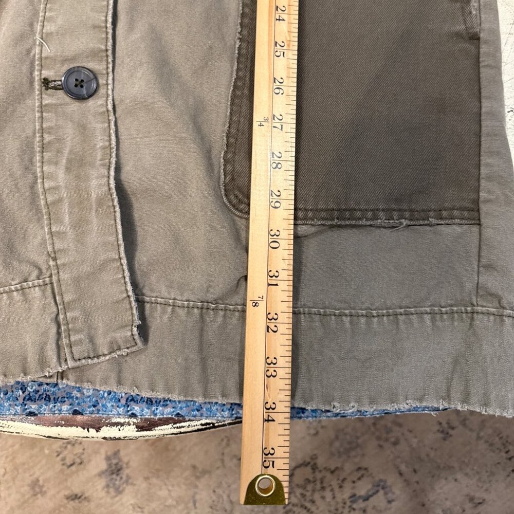 Free People We The Free Women's Patchwork Military Utility Jacket Olive M - Picture 7 of 7